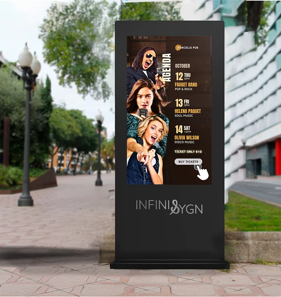 totem extérieur tactile ou non